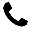 czarna ikonka telefonu